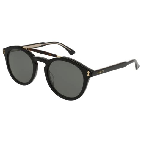 gucci 0124s|Gucci Round Black Sunglasses GG0124S 001 50 .